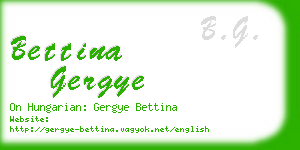 bettina gergye business card